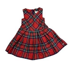 Vineyard Vines Girl's Christmas Holiday Tartan Plaid Sleeveless Dress - 3T